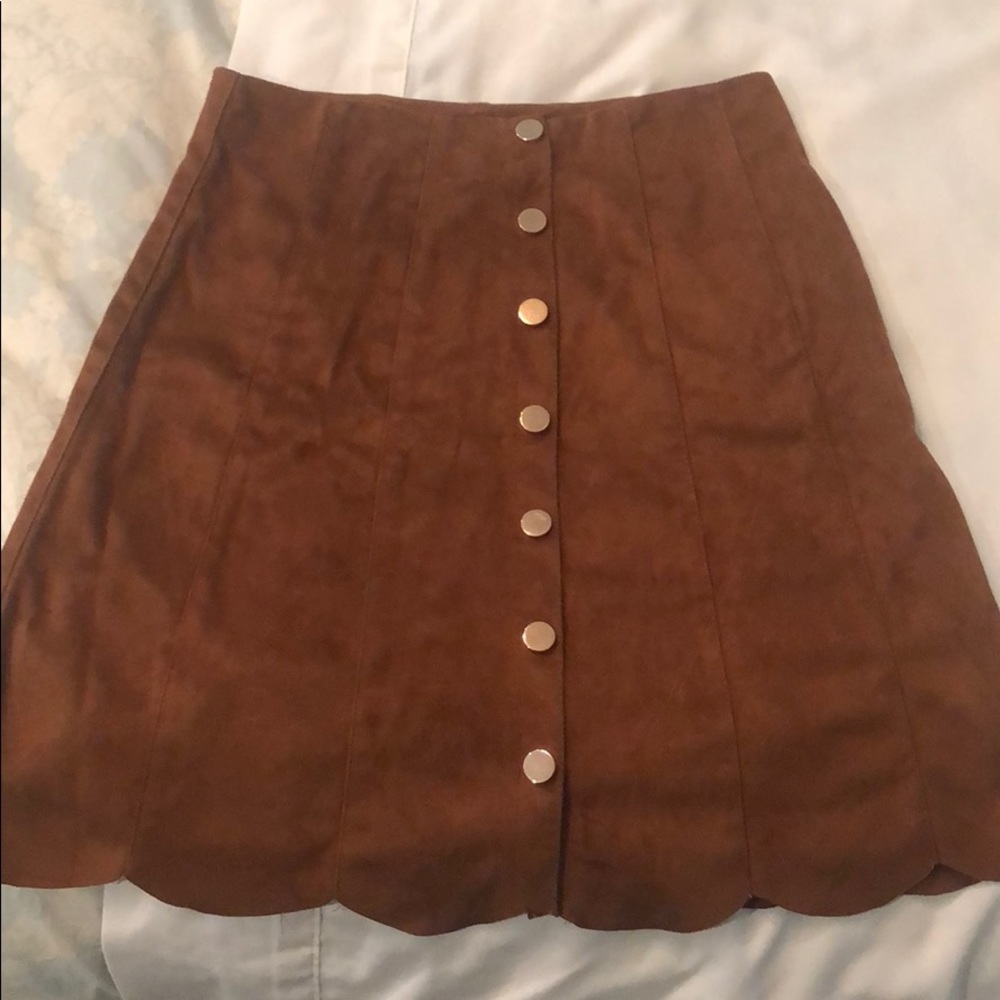 Suede skirt